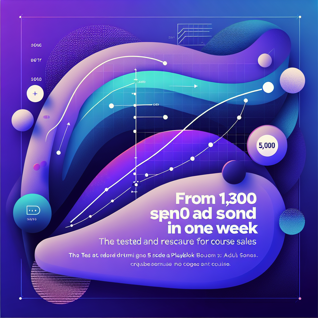 From 1,300 in ad spend to 5,700 in revenue in one week, the test and scale playbook for course sales