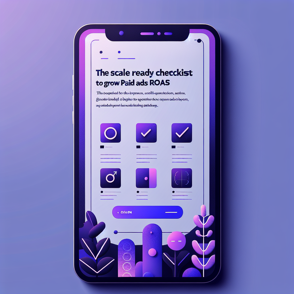 The scale ready checklist to grow paid ads without breaking ROAS